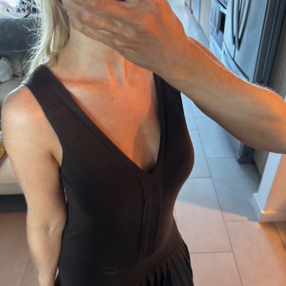 Vero Moda Sleeveless Sweater dress -Chocolate Brown- Small - New - Picture 7 of 7